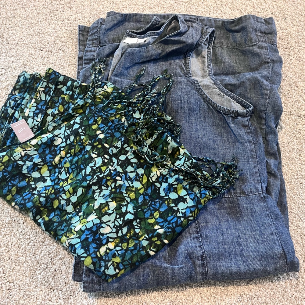 Small J Jill denim button-down dress